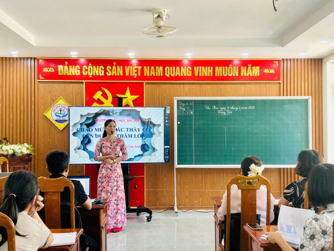 TRƯỜNG TIỂU HỌC BẮC HÀ TỔ CHỨC  NHỮNG TIẾT DẠY THỂ NGHIỆM SÁNG TẠO CÓ SỰ HỖ TRỢ CỦA CÔNG NGHỆ AI